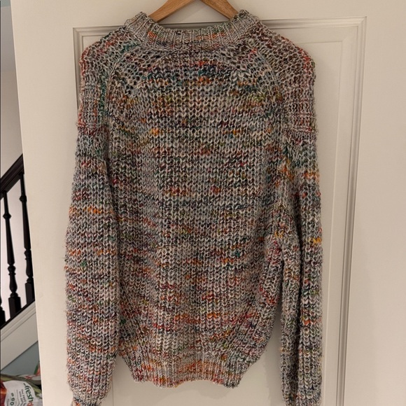 Acne Marled Knit Crew Neck Sweater with asymmetrical hem - Picture 5 of 8